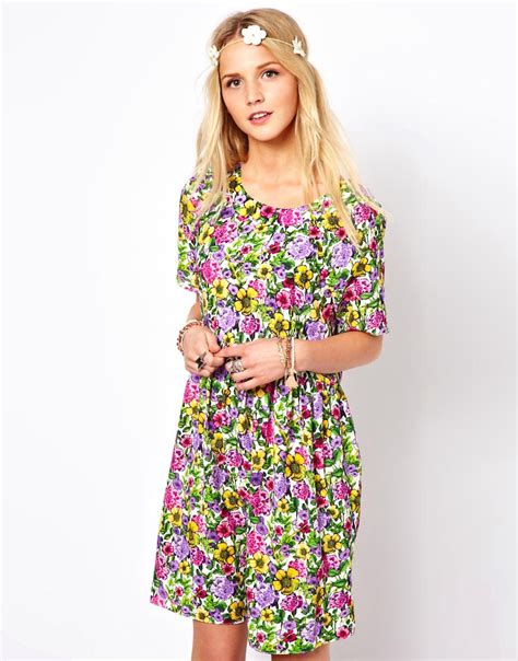 asos floral dress|bright floral summer dresses.